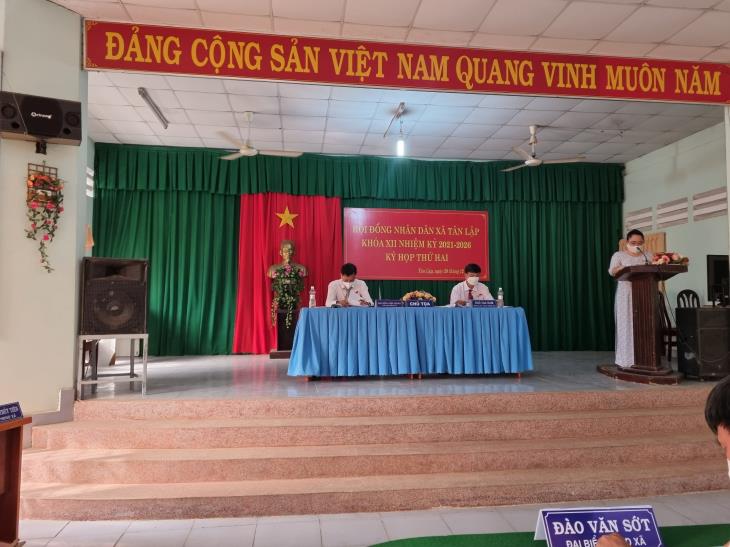 HĐND xã Tân Lập tổ chức kỳ họp thứ 2 khóa XII, nhiệm kỳ 2021-2026
